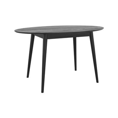 Epura table à manger ovale en bois noir 6 personnes 130cm