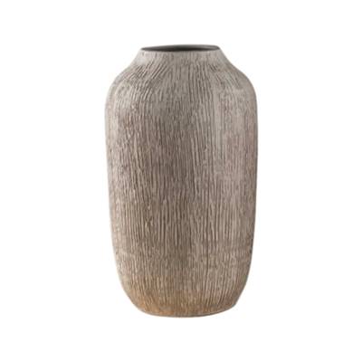 Brenda vase en terre cuite texturé fait-main au portugal H53cm