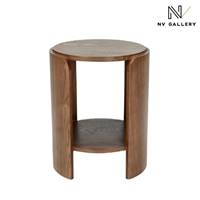 Epic table d'appoint en bois de frêne teinté noyer H50cm