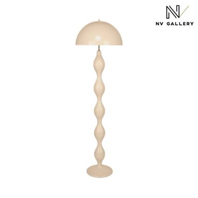 Odete lampadaire style champignon beige satiné