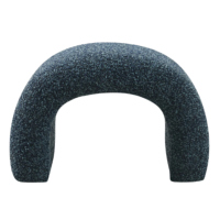 Ricoti pouf en tissu bleu forme arche
