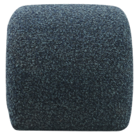 Ricoti pouf en tissu bleu forme arche