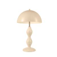 Odete lampe de table style champignon beige satiné