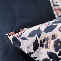 Sunshine parure de lit 240x260 coton bleu imprimé fleurs roses 9.6