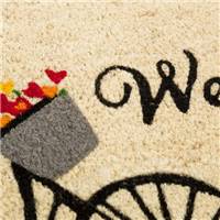 Bike tapis en fibre de coco WELCOME vélo noir 60x40cm