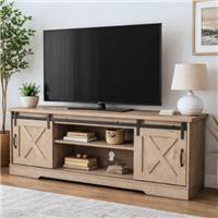 Manhattan meuble TV ranch 2 portes coulissantes bois