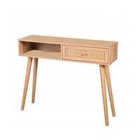 Bali console 1 tiroir bois et rotin H81cm