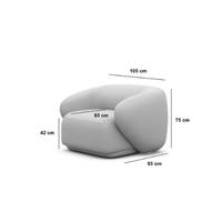 Taigano fauteuil 1 place en velours marron