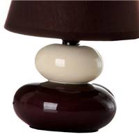 Canta lampe de chevet galet céramique marron