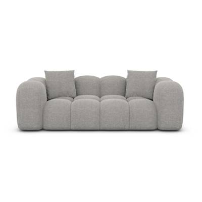 Cotton canapé 2 places en tissu texturé gris clair