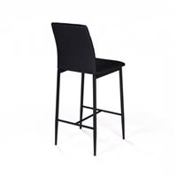 Adena tabouret de bar similicuir noir H65