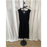 Robe noir à motifs velours - T34