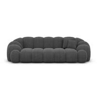 Dolban canapé 3 places en tissu texturé gris anthracite