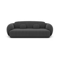 Bulane canapé 3 places en tissu texturé gris anthracite