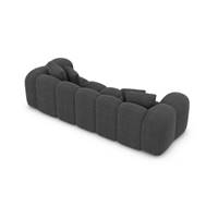 Cotton canapé 3 places en tissu texturé gris anthracite