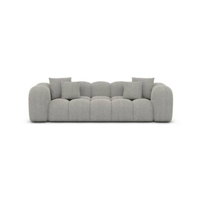 Cotton canapé 3 places en tissu texturé gris clair