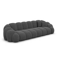 Dolban canapé 4 places en tissu texturé gris anthracite