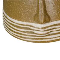 Brun vase marron céramique visage abstrait