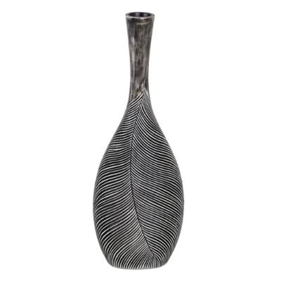 Axelle vase noir et blanc polyuresin L