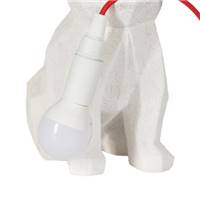 Roxy lampe de table bouledogue blanc en polyurésine