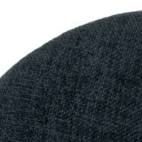 Rave chaise dossier arrondi en tissu bleu foncé pieds métal