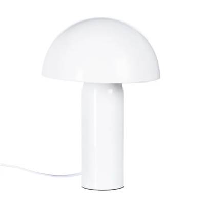 Lampe de table blanche en métal champignon H31,5