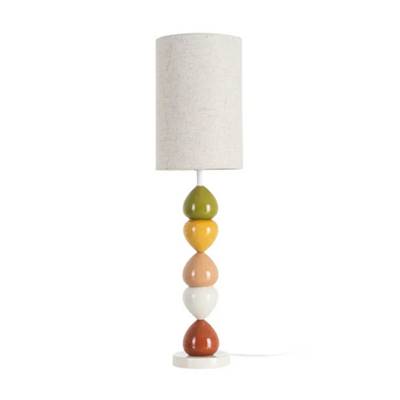 Totem lampadaire en céramique multicolore H84cm