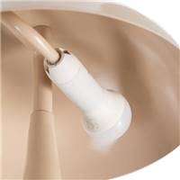 Panthe lampe de table champignon en métal beige H27.5cm