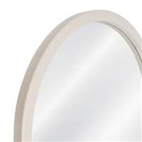 Ilena grand miroir arrondi en bois de paulonia blanc cassé H160cm