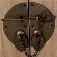 Komo meuble d'entrée en bois naturel 6 tiroirs 2 portes H100cm