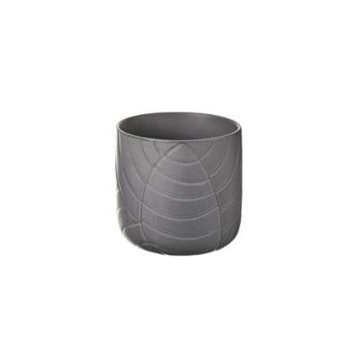 Terra cache-pot gris feuille H12,8