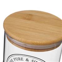 Partage bocal de cuisine marron borosilicate et bambou H13