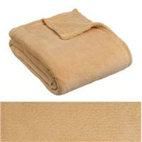Corail plaid en polyester beige 130x160