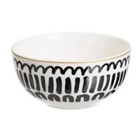 Solina bol noir et blanc motifs arches