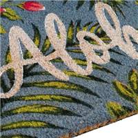 Hawaii tapis en fibre de coco bleu ALOHA 60x40cm