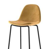 Vladi chaise de bar velours jaune H75