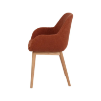 Altea chaise effet laine bouclée terracotta