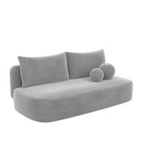 Aldo canapé-lit 137x195 en velours gris