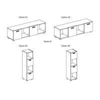 Bahi colonne de rangement bois blanc