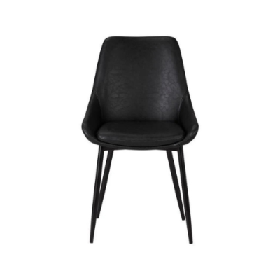Bari chaise en PU noir