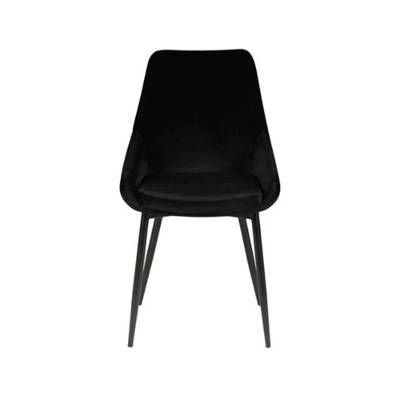 Bari chaise en velours noir