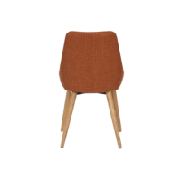 Bari chaise en tissu cognac pieds chêne