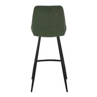 Bari chaise de bar velours côtelé vert sapin H74cm