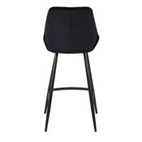 Bari chaise îlot central en velours noir H67