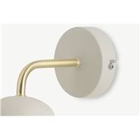 Norah applique murale gris chaud et laiton