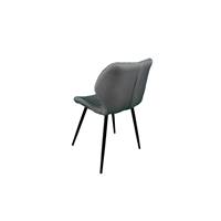 Camila chaise en tissu velours gris clair