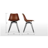 Kendal chaise de bureau marron et noir