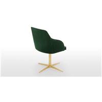 Keira chaise de bureau velours vert sapin