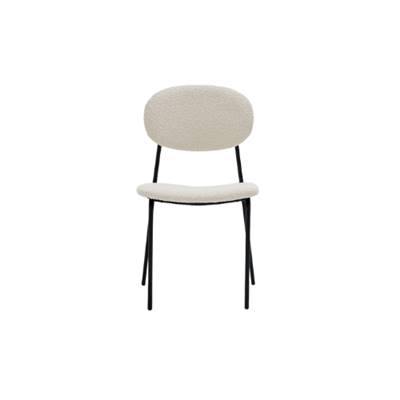 Lorie chaise tissu bouclette ecru