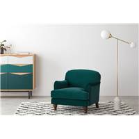 Orson fauteuil velours bleu